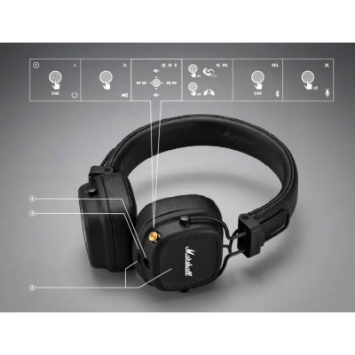 Навушники накладні бездротові Marshall Major IV Bluetooth Black