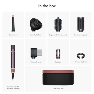 Мультистайлер Dyson Airwrap i.d. HS08 Bluetooth Multi-Styler and Dryer Curly+Coily Jasper/Plum
