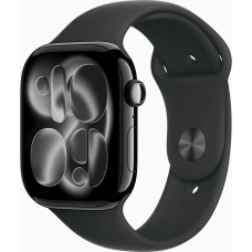 Смарт-годинник Apple Watch Series 11 GPS 46mm Jet Black Alu. Case w. Black S. Band - M/L